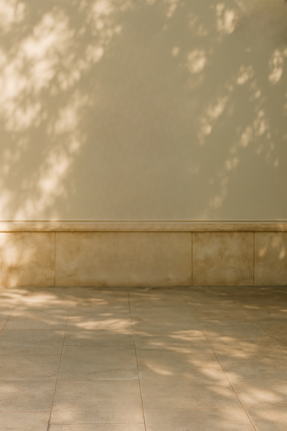Subtle Texture Shadows on Walled Outdoor Calmness